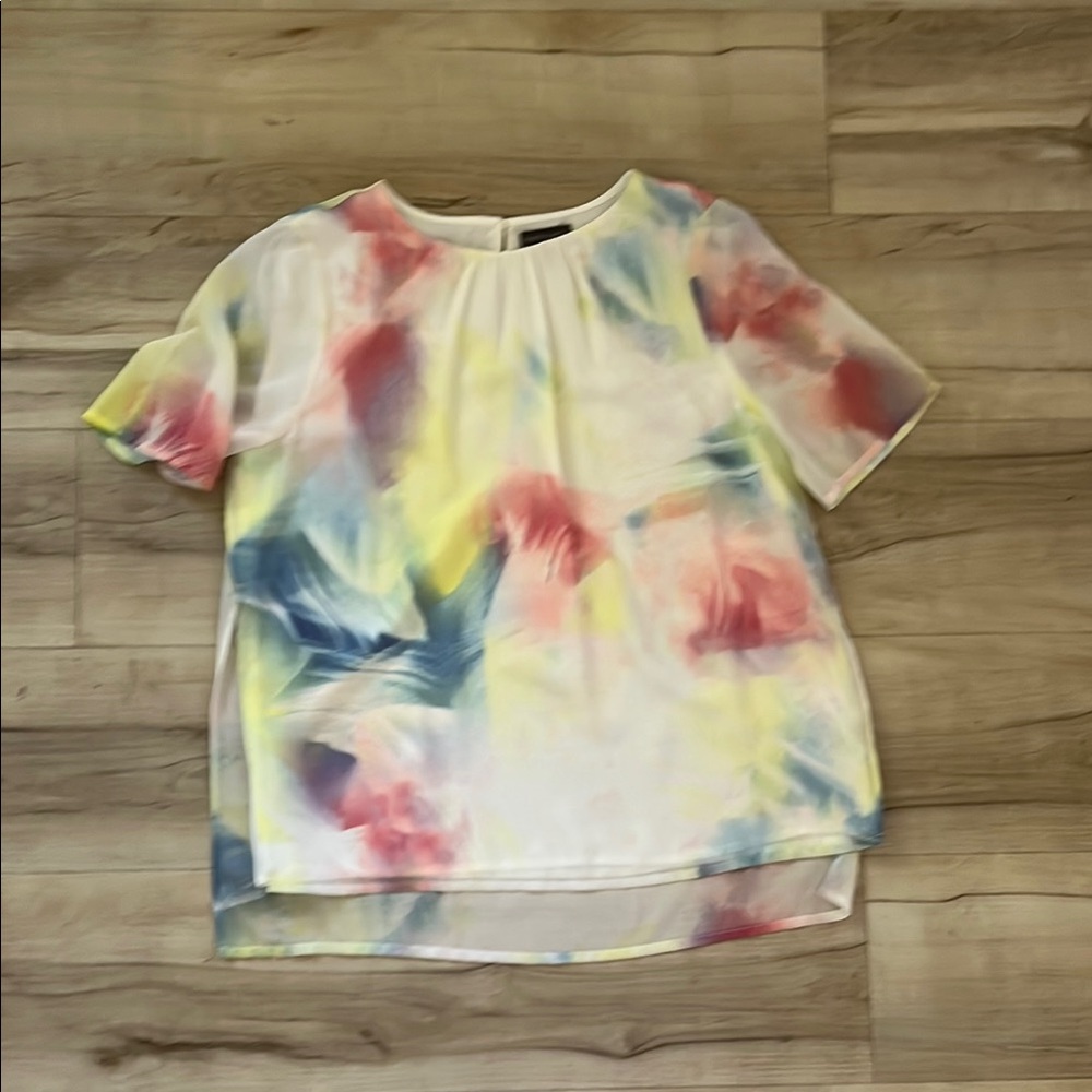Vince Camuto Pastel Tie-Dye Blouse